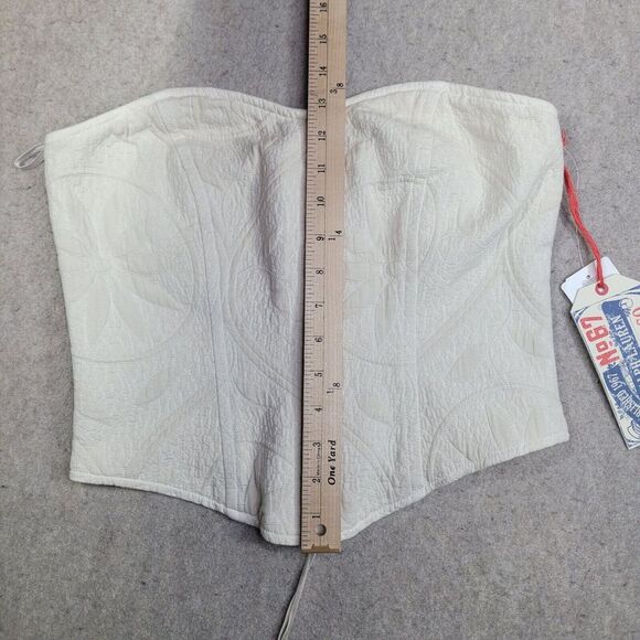 Polo Jeans Ivory Strapless Corset Top Womens Size 6 New - Picture 11 of 12
